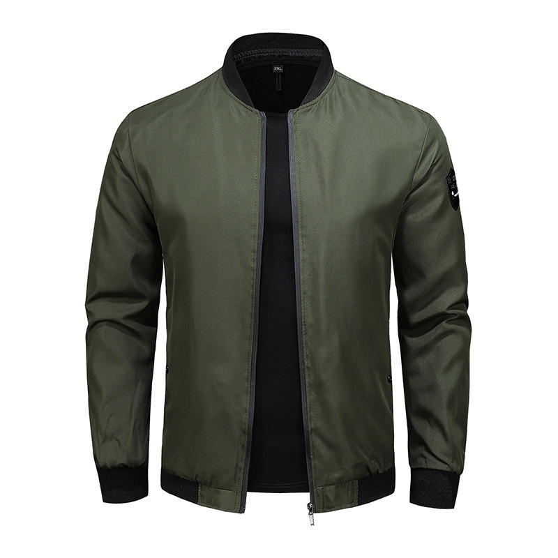New Cross-Border Foreign Trade Casual Jacket Men's Amazon Factory Direct Sales Spring and Autumn Casual Solid Color Men's Jacket Men